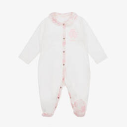 Roberto Cavalli-Girls White & Pink Logo Set | Childrensalon Outlet