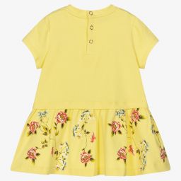 Roberto Cavalli-Girls Yellow Cotton Dress  | Childrensalon Outlet
