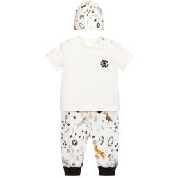 Roberto Cavalli-Ivory Cotton Baby Outfit Set | Childrensalon Outlet