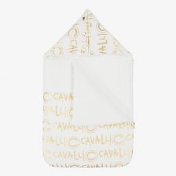 Roberto Cavalli-Ivory & Gold Logo Nest (72cm) | Childrensalon Outlet