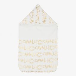 Roberto Cavalli-Ivory & Gold Logo Nest (72cm) | Childrensalon Outlet