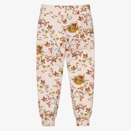 Roberto Cavalli-Розовые хлопковые джоггеры с цветами | Childrensalon Outlet
