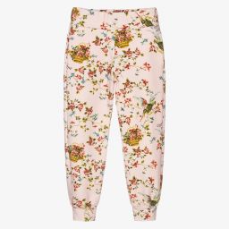 Roberto Cavalli-Розовые хлопковые джоггеры с цветами | Childrensalon Outlet