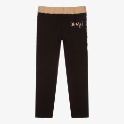 Roberto Cavalli-Teen Black Cotton Logo Joggers | Childrensalon Outlet