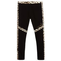 روبرتو كفالي -ليغنغز تينز بناتي قطن جيرسي لون أسود | Childrensalon Outlet