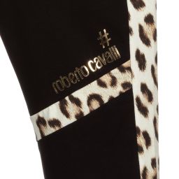 روبرتو كفالي -ليغنغز تينز بناتي قطن جيرسي لون أسود | Childrensalon Outlet