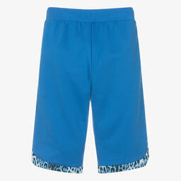 Roberto Cavalli-Teen Boys Blue Cotton Jaguar Shorts | Childrensalon Outlet