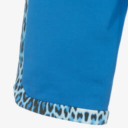 Roberto Cavalli-Teen Boys Blue Cotton Jaguar Shorts | Childrensalon Outlet