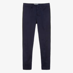 Roberto Cavalli-Teen Boys Navy Blue Cotton Trousers | Childrensalon Outlet