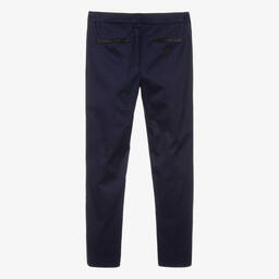 Roberto Cavalli-Teen Boys Navy Blue Cotton Trousers | Childrensalon Outlet