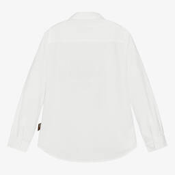 Roberto Cavalli-Teen Boys White RC Monogram Cotton Shirt | Childrensalon Outlet