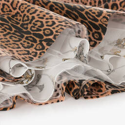 Roberto Cavalli-Teen Girls Beige Leopard Print Skirt | Childrensalon Outlet