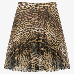 Roberto Cavalli-Teen Girls Ocelot Print Skirt | Childrensalon Outlet
