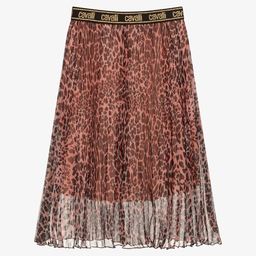 Roberto Cavalli-Teen Pink Leopard Skirt | Childrensalon Outlet