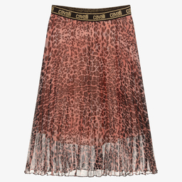 Roberto Cavalli-Teen Pink Leopard Skirt | Childrensalon Outlet