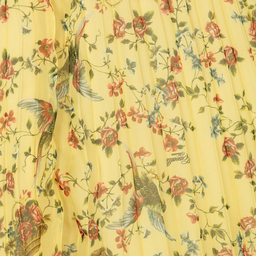 Roberto Cavalli-Teen Yellow Pleated Skirt  | Childrensalon Outlet