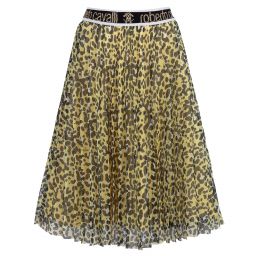Roberto Cavalli-Yellow Leopard Print Skirt | Childrensalon Outlet