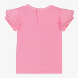 روك يور بيبي-تيشيرت قطن جيرسي لون زهري وأزرق للمولودات | Childrensalon Outlet