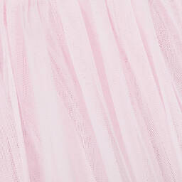 Rock Your Baby-فستان قطن جيرسي وتول لون زهري بطبعة ورود | Childrensalon Outlet