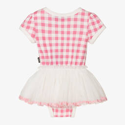 روك يور بيبي-فستان توتو قطن جيرسي وتول لون زهري للمولودات | Childrensalon Outlet