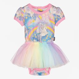 Rock Your Baby-Baby Girls Pink Rainbow Dress | Childrensalon Outlet