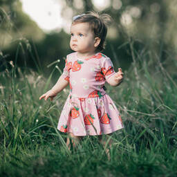 Rock Your Baby-Baby Girls Pink & Red Strawberry Dress | Childrensalon Outlet