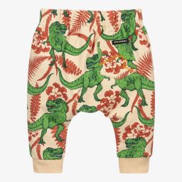 Rock Your Baby-Beige Cotton Dino Baby Joggers | Childrensalon Outlet