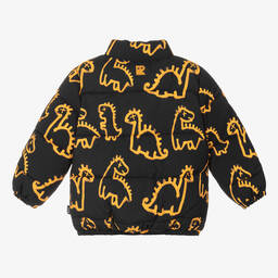 روك يور بيبي-جاكيت بافر بطبعة غرافيتي لون أسود | Childrensalon Outlet