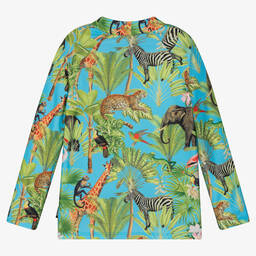Rock Your Baby-Boys Blue Jungle Swim Top (UPF50+) | Childrensalon Outlet
