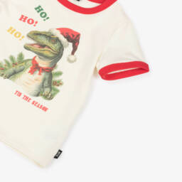 Rock Your Baby-Boys Festive Dino Ivory Tee | Childrensalon Outlet