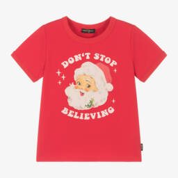 Rock Your Baby-Boys Festive Santa Red Tee | Childrensalon Outlet