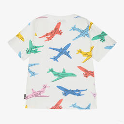 Rock Your Baby-Boys Ivory Plane Print Cotton T-Shirt | Childrensalon Outlet