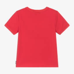 روك يور بيبي-تيشيرت بطبعة إحتفالية قطن لون أحمر | Childrensalon Outlet