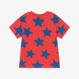 Rock Your Baby-Boys Scarlet Tee with Azure Stars | Childrensalon Outlet