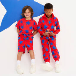 Rock Your Baby-Boys Scarlet Tee with Azure Stars | Childrensalon Outlet