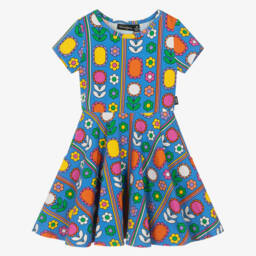 Rock Your Baby-Girls Azure & Floral Delight Dress | Childrensalon Outlet