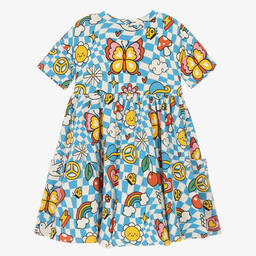 Rock Your Baby-Girls Blue Check Cotton Dress | Childrensalon Outlet