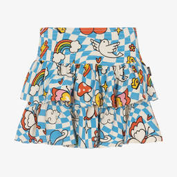 Rock Your Baby-Girls Blue Check Cotton Ruffle Skirt | Childrensalon Outlet