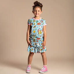 Rock Your Baby-Girls Blue Check Cotton Ruffle Skirt | Childrensalon Outlet