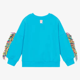 Rock Your Baby-Голубой хлопковый свитшот с радугой | Childrensalon Outlet