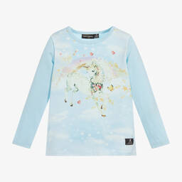 Rock Your Baby-Синий хлопковый топ для девочек | Childrensalon Outlet