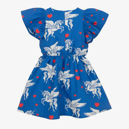 Rock Your Baby-Girls Blue Cotton Unicorn Dress | Childrensalon Outlet