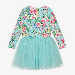Rock Your Baby-Girls Blue Floral Print Tutu Dress | Childrensalon Outlet