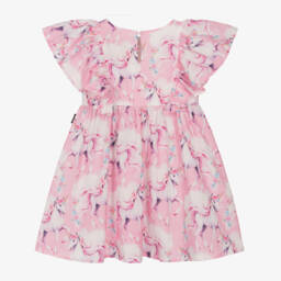 Rock Your Baby-فستان بطبعة يونيكورن قطن لون زهري | Childrensalon Outlet