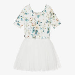 Rock Your Baby-Girls Cream Floral Tulle Gown | Childrensalon Outlet