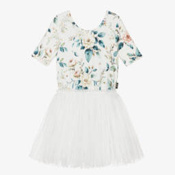 Rock Your Baby-Girls Cream Floral Tulle Gown | Childrensalon Outlet