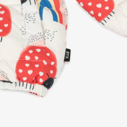 Rock Your Baby-Girls Cream & Scarlet Bug Puffer Jacket | Childrensalon Outlet