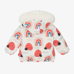Rock Your Baby-Girls Cream & Scarlet Bug Puffer Jacket | Childrensalon Outlet