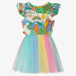 Rock Your Baby-Очаровательное радужное платье-пачка для девочек | Childrensalon Outlet