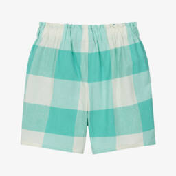 Rock Your Baby-Girls Gingham Cotton Shorts with Floral Embroidery | Childrensalon Outlet